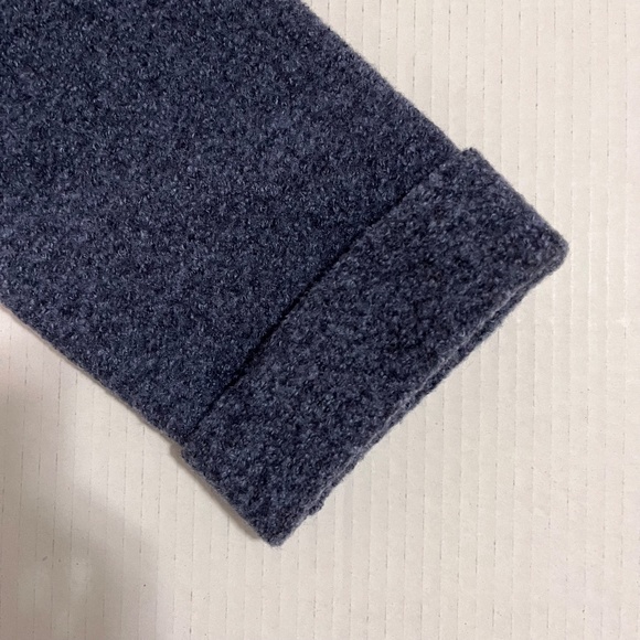 Eileen Fisher womens sz M zip front, 100% wool cardigan, blue/gray, Like New - Picture 6 of 11